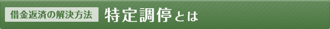 【借金返済の解決方法】特定調停とは